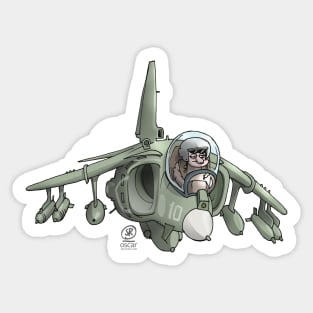 Harrier plane Sticker